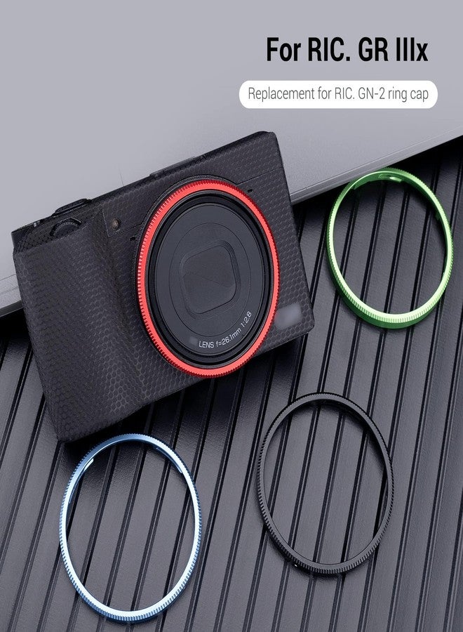 JJC Ricoh GR IIIx GR IIIx HDF GR3x GR3x HDF Lens Decoration Ring Cap Accessories Replaces Ricoh GN-2 Ring Cap-Blue - Image 3